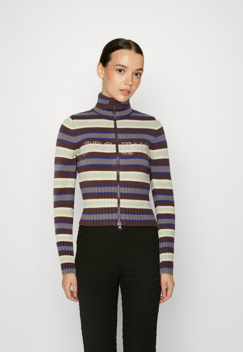 BDG Urban Outfitters FUNNEL NECK ZIP THROUGH Cardigan multi/multi