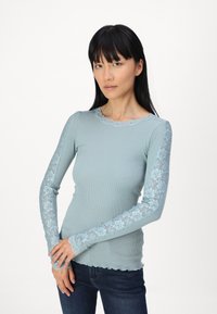Rosemunde BERNADINE  REGULAR O NECK - Ilgarankovis viršutinės dalies drabužis - blue mist