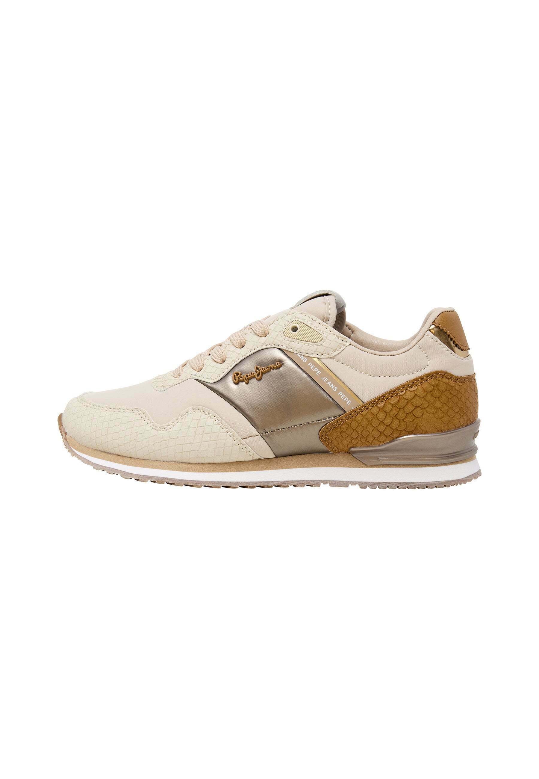 Baskets Pepe Jeans London Mix W – Sneaker Femme Avec Motif Serpent, Semelle EVA Confort, Taille 42