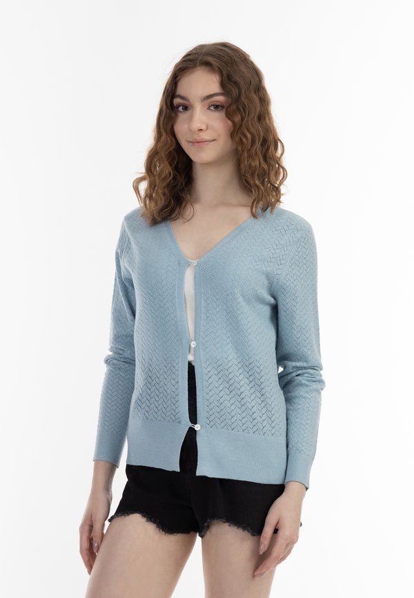Strickjacke - hellblau