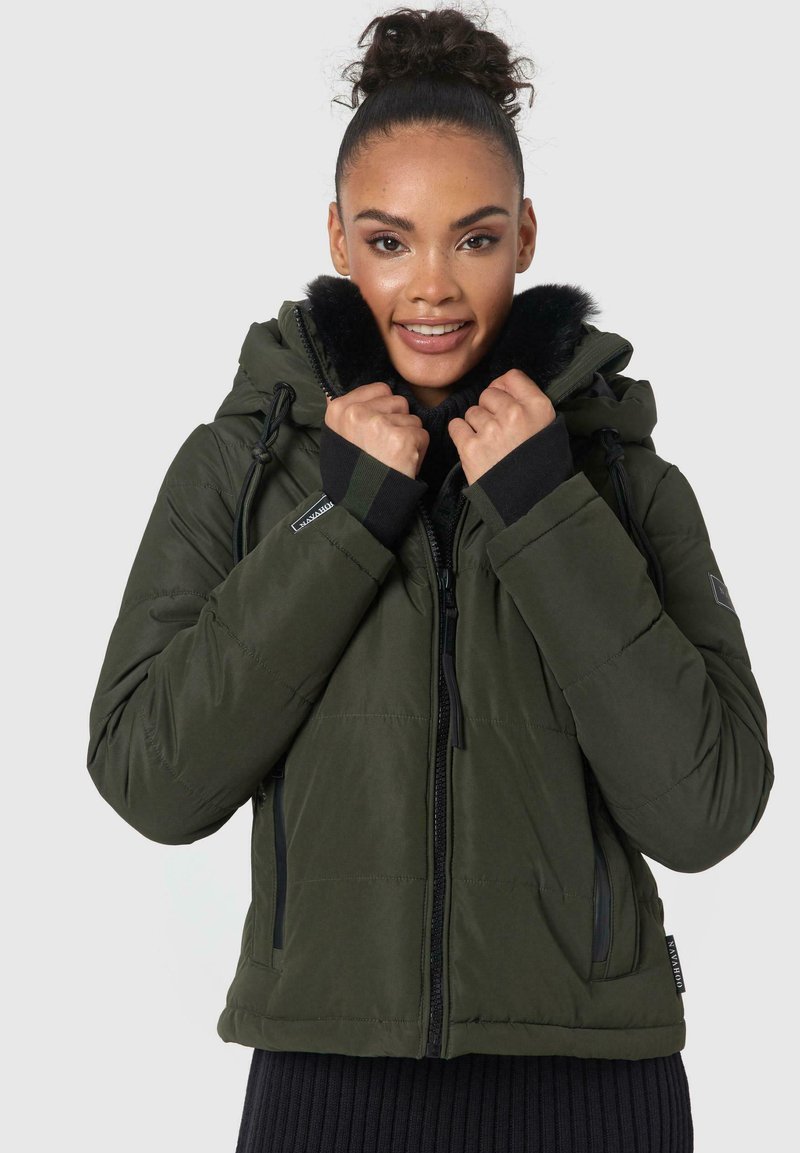 Navahoo - MIT LIEBE - Winter jacket - dark olive, Enlarge