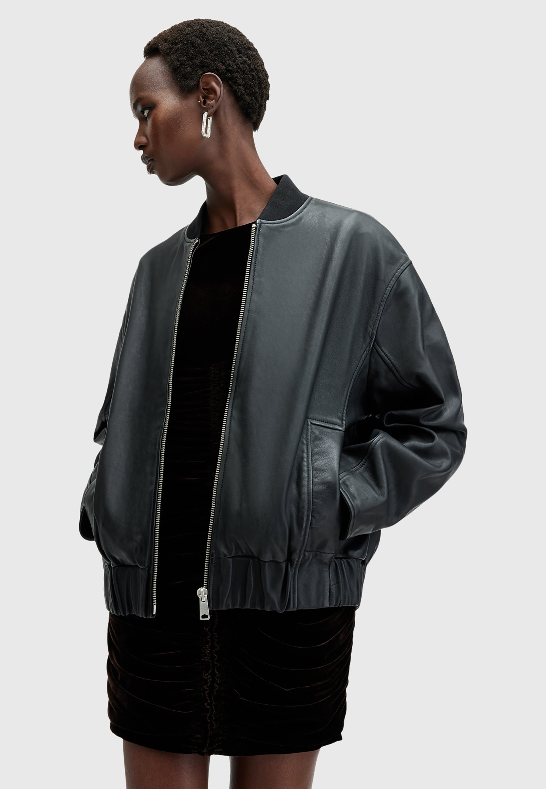AllSaints YARA - Leather jacket - black - Zalando.ie