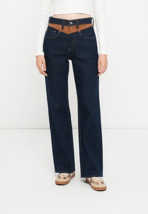 Trapezaste traperice - dark blue denim