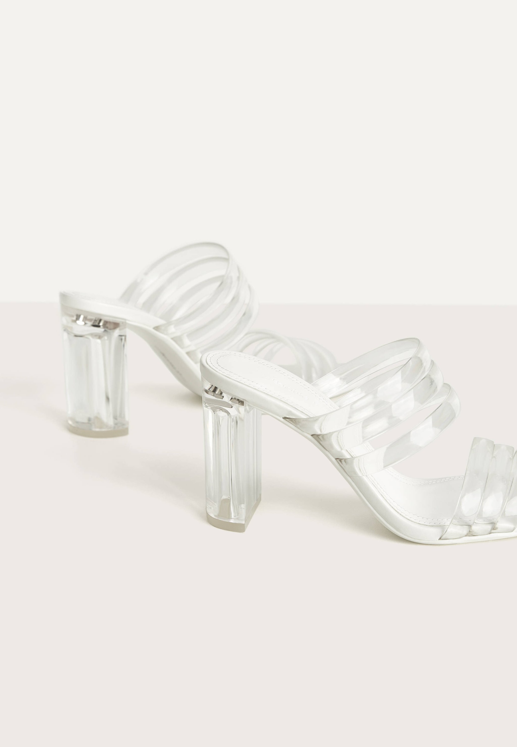 bershka clear heels