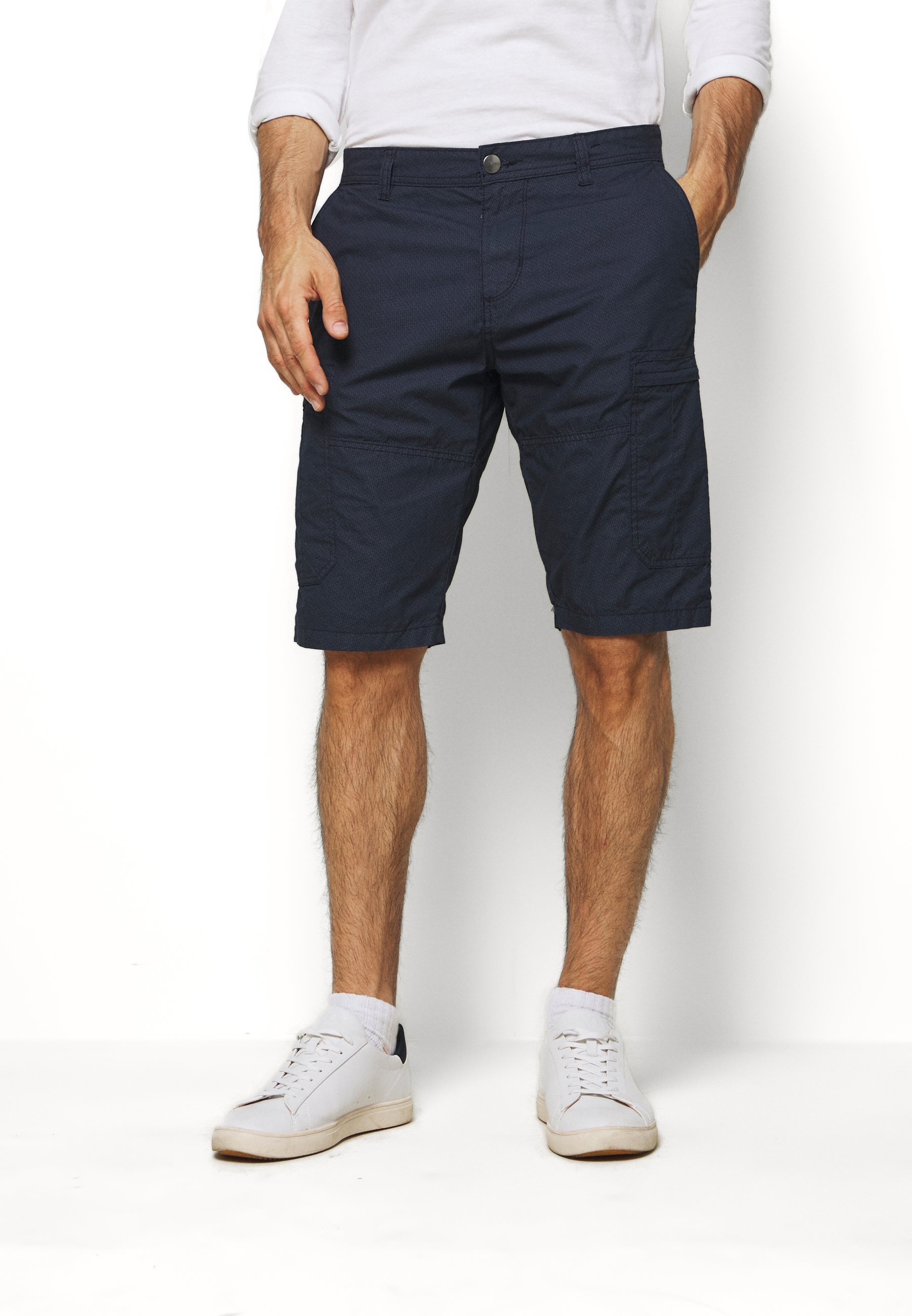 TOM TAILOR Shorts - blue mini geo design/donkerblauw - Zalando.be