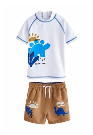 Next SUNSAFE SET - REGULAR FIT - Jogginghose - neutral and blue