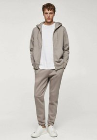 Mango BADY - Majica s kapuljačom i patentnim zatvaračem - mottled beige