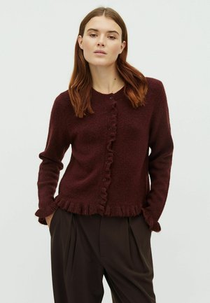 Cardigan - dark wine melange