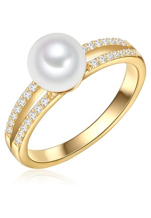 SÜSSWASSER ZUCHTPERLE ZIRKONIA - Ring - gold-coloured