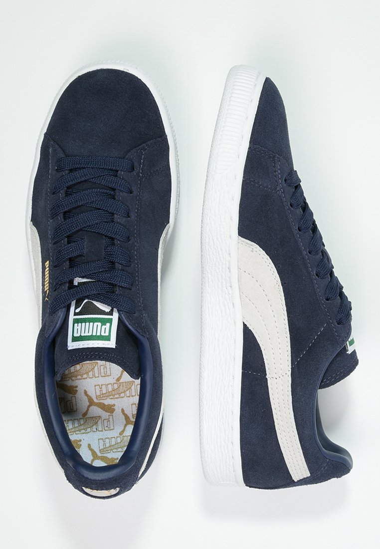 Puma SUEDE CLASSIC+ - Sneakers basse - peacoat/white/blu - Zalando.it