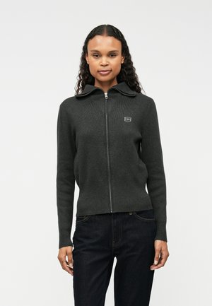FINE ZIP - Gilet - dark grey heather