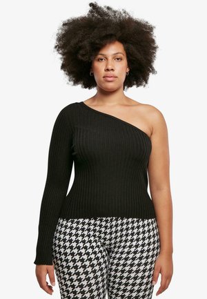 ONE SLEEVE - Strikkegenser - black