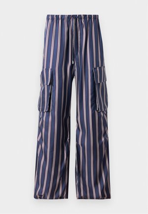 NASREEN - Cargohose - navy/plum