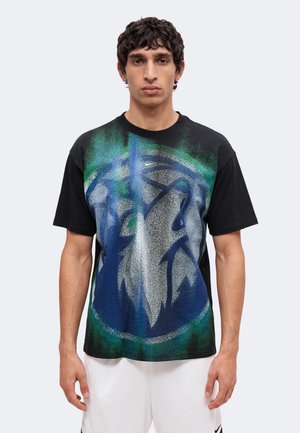 Nike Performance, MINNESOTA TIMBERWOLVES MIN ICON TEE - Клубно облекло - black