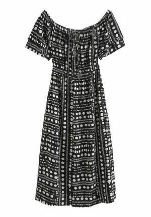 OFF SHOULDER - Rochie de zi - black white spot
