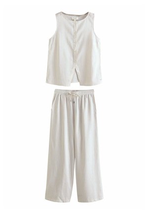 REGULAR FIT - BUTTON THROUGH  SET - Pyjama set - neutral stripe