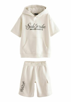 SET - T-shirt med print - ecru white