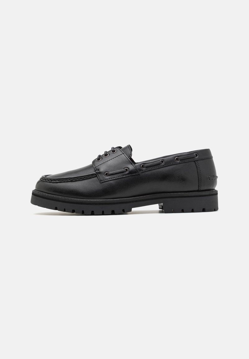 Zign LEATHER - Csónakcipők - black