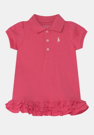 SOLID RUFFLE DRESSES SET - Jersey dress - hot pink