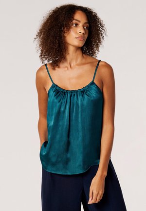 CRINKLE CAMI - Débardeur - teal