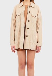 Stradivarius Abrigo corto - light brown