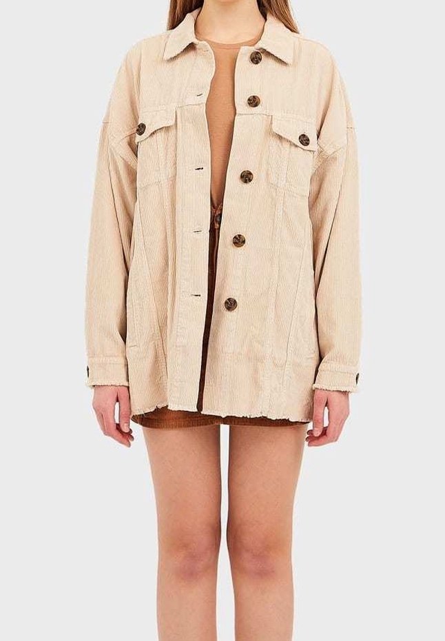 Stradivarius Abrigo corto - light brown