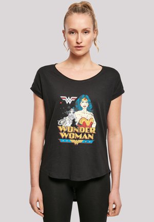 DC COMICS SUPERHELDEN POSING - Print T-shirt - black