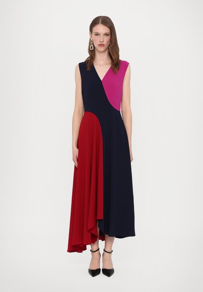 Roksanda MIRAL DRESS - Cocktailjurk - fuchsia/crimson/navy