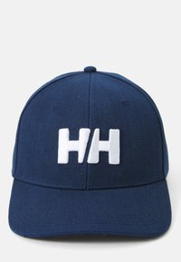 Sötétkék sapka fehér hímzett "HH" logóval, struktúrált kialakítással, lapos billenytűvel és texturált anyaggal. Hat szellőzőlyukkal rendelkezik.