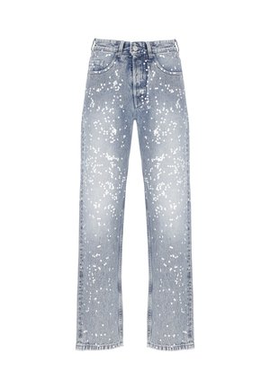 CON STAMPA A POIS - Jeans a sigaretta - celeste