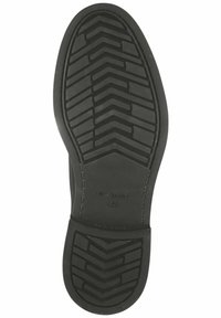 Svart gummisåle med zigzag-mønster. Har "GANT" og "42" preget nær hælen. Glede kanter og hevet side.