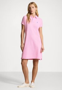 Polo Ralph Lauren BASIC MESH SHORT SLEEVE COTTON DRESS - Dienas kleita - carmel pink