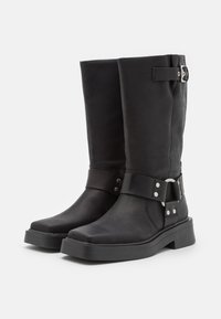 Vagabond EYRA Cowboy-/Bikerboot off black/anthrazit Zalando