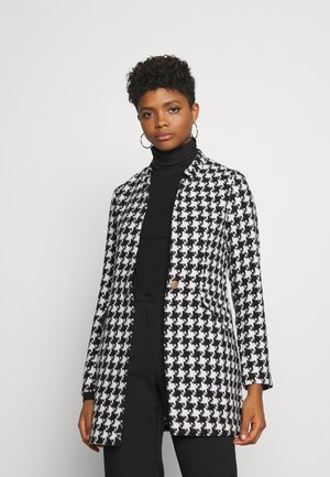 ONLCOLE CHECK COAT - Casaco curto - white/black