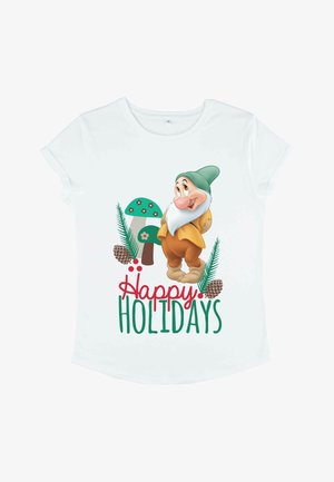Disney SNOW WHITE BASHFUL CHRISTMAS - T-shirt z nadrukiem
