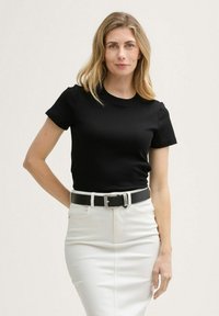 TOM TAILOR MIT RUNDHALSAUSSCHNITT - T-shirt - bas - deep black