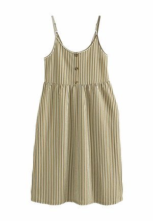 BUTTON DOWN CAMI SUMMER - Tričkové šaty - khaki green white