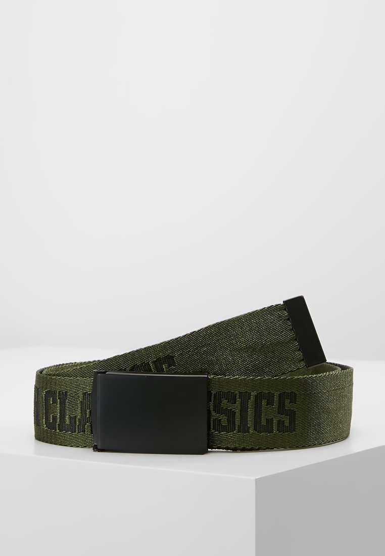 Urban Classics - LOGO BELT - Cinturón - black/darkolive/black, Ampliar