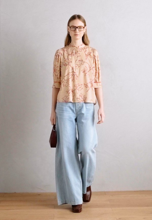 LEAFY BLOUSE - Blouse - sesame2