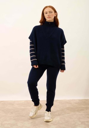 VIVIENNE TRUCKER COLLAR - T-shirt - bas - navy