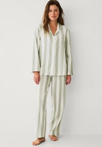 Ellos Collection SET - Pyjama - grün weiß gestreift