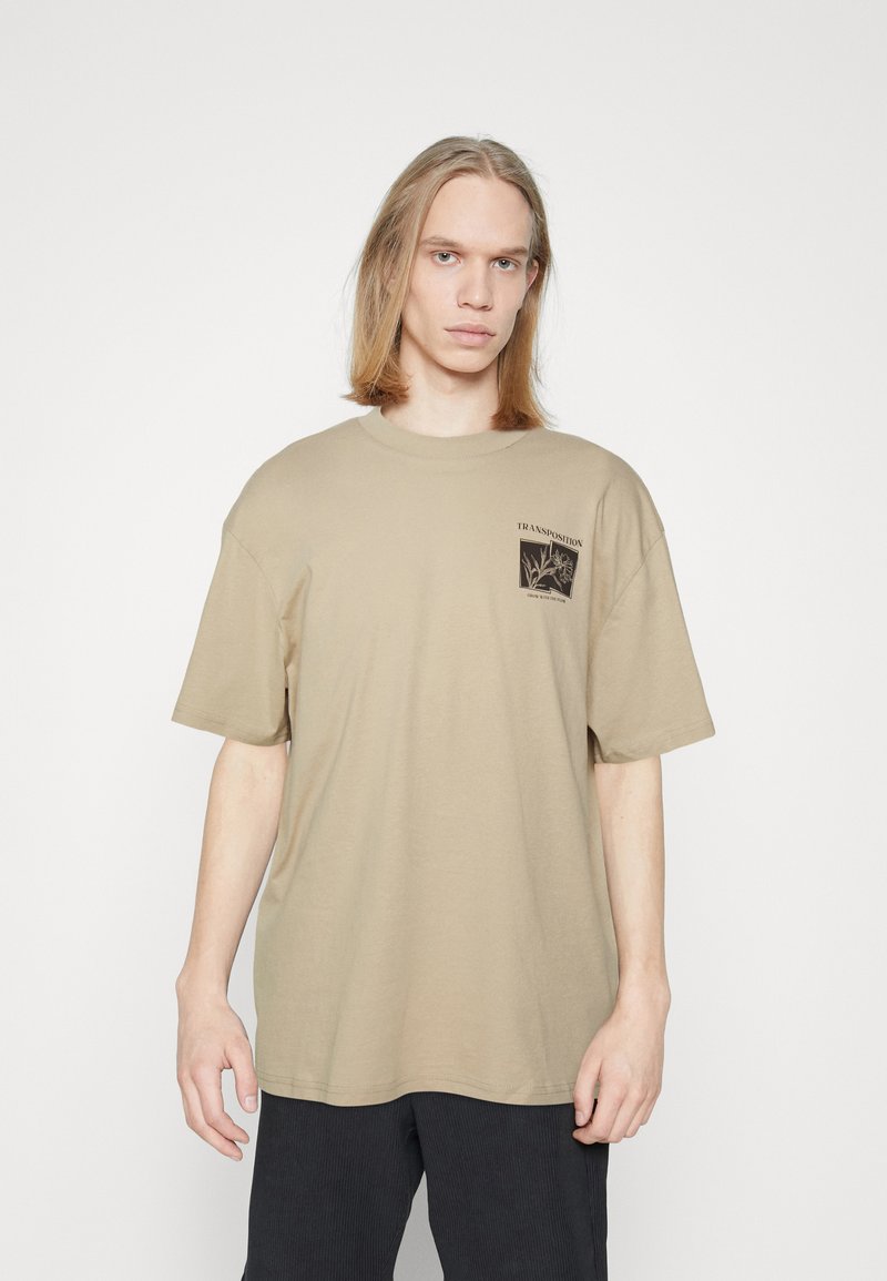 YOURTURN UNISEX - Print T-shirt - beige - Zalando.ie