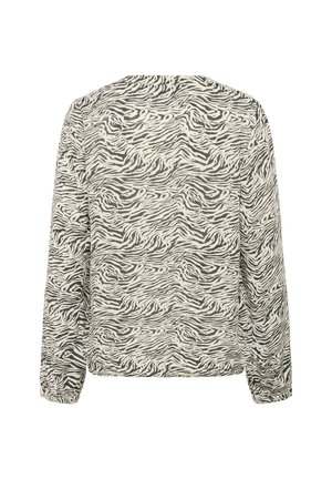 Kaffe DITTE - Blouse - black oyster turtledove animal