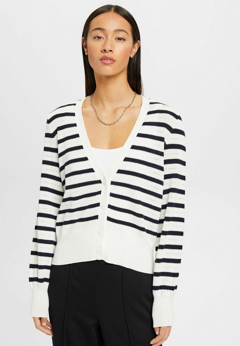 edc by Esprit GESTREIFTER Vest off white/crème Zalando.nl