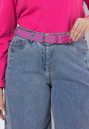 Ulla Popken, STRETCHY BRAIDED BELT - Gevlochten riem - purple crocus