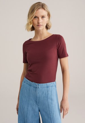 T-shirt basic - burgundy red