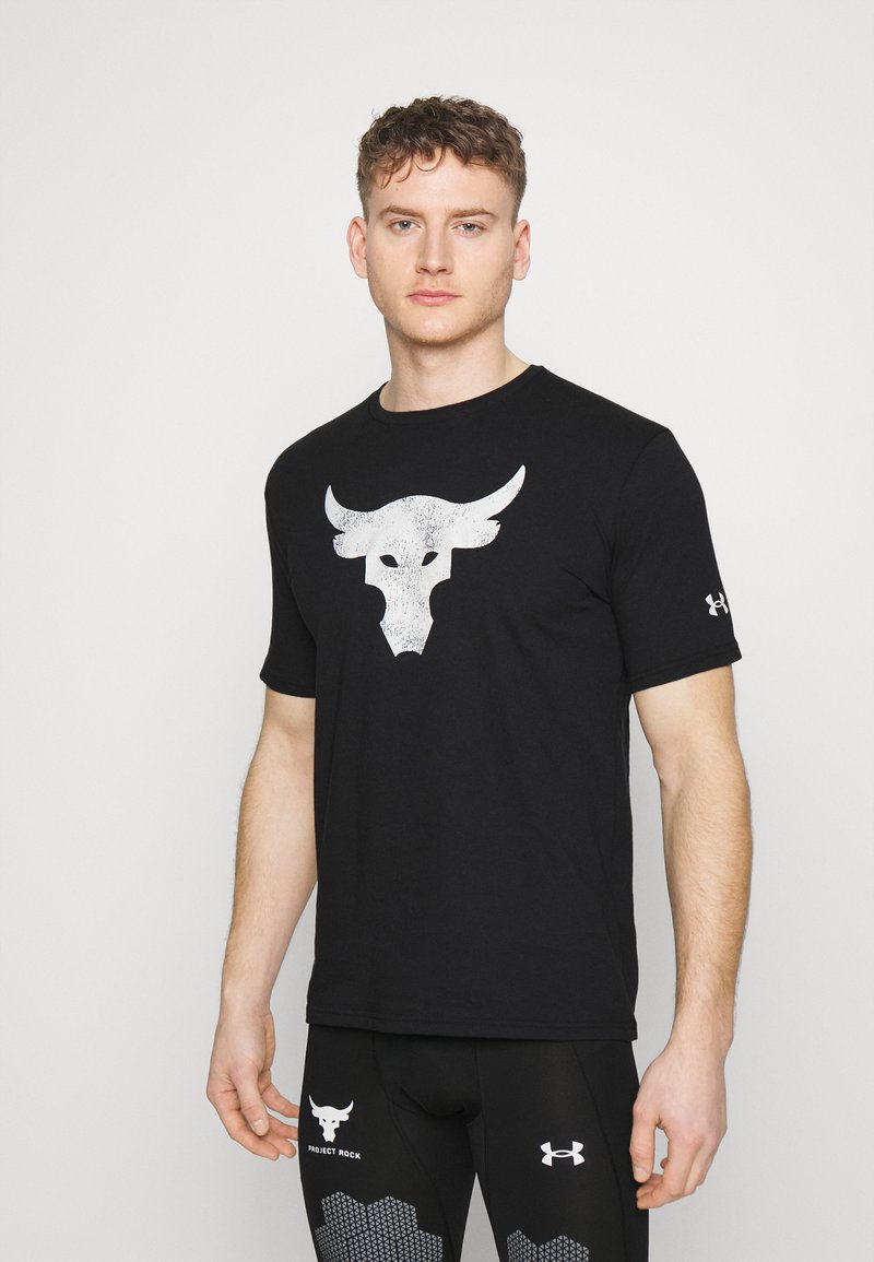 Under Armour ROCK BRAHMA BULL Print Tshirt black / / ivory/black