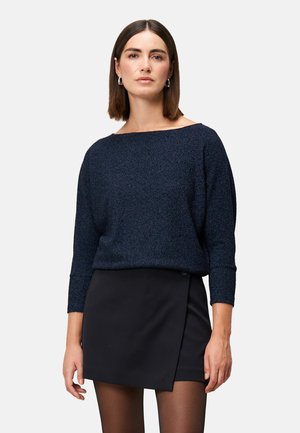GLITZER MIT U-BOOT AUSSCHNITT - Longsleeve - teal ocean
