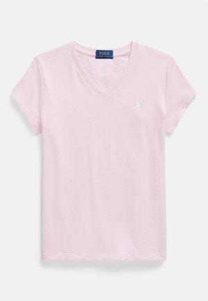 COTTON JERSEY V-NECK TEE 7-16Y - Lihtne T-särk - hint of pink