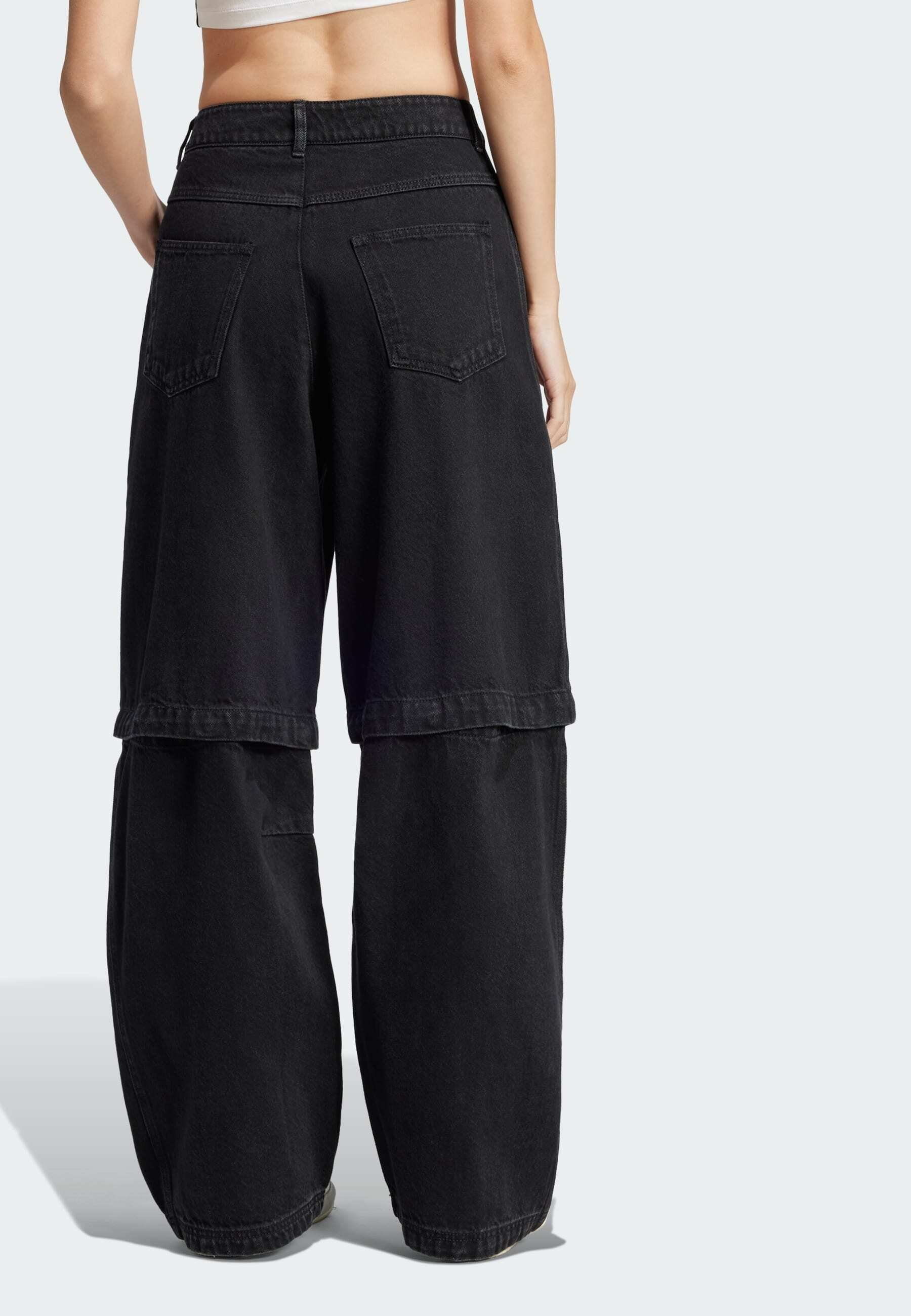 ◇DNSR◇ side wire denim black WHYUSWIRES | three stripes custom zipper denim - black